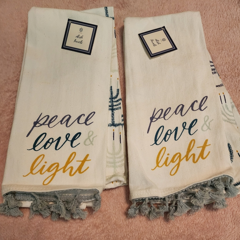 Hanukkah Dish Towel Set Of 4 NWT